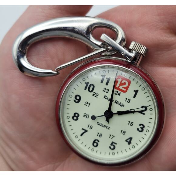 Eagle Ridge Quartz 12/24 Hour Belt Loop Watch in Original Case Box - Picture 15 of 16